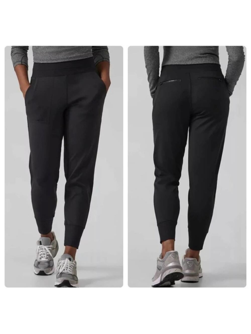Athleta Pants Womens Medium Black Venice Jogger Casual Pull On Athleisure Travel